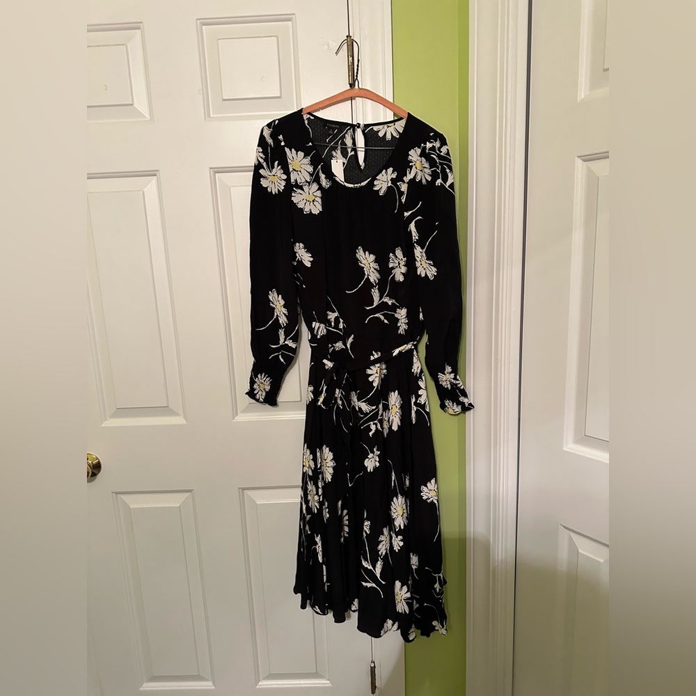 NWT Talbots Black Vintage Style Daisy Fit and Flare Dress Size 6 - Picture 5 of 13